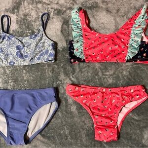 Girls Swimsuit Lot of 4, Size 7-8